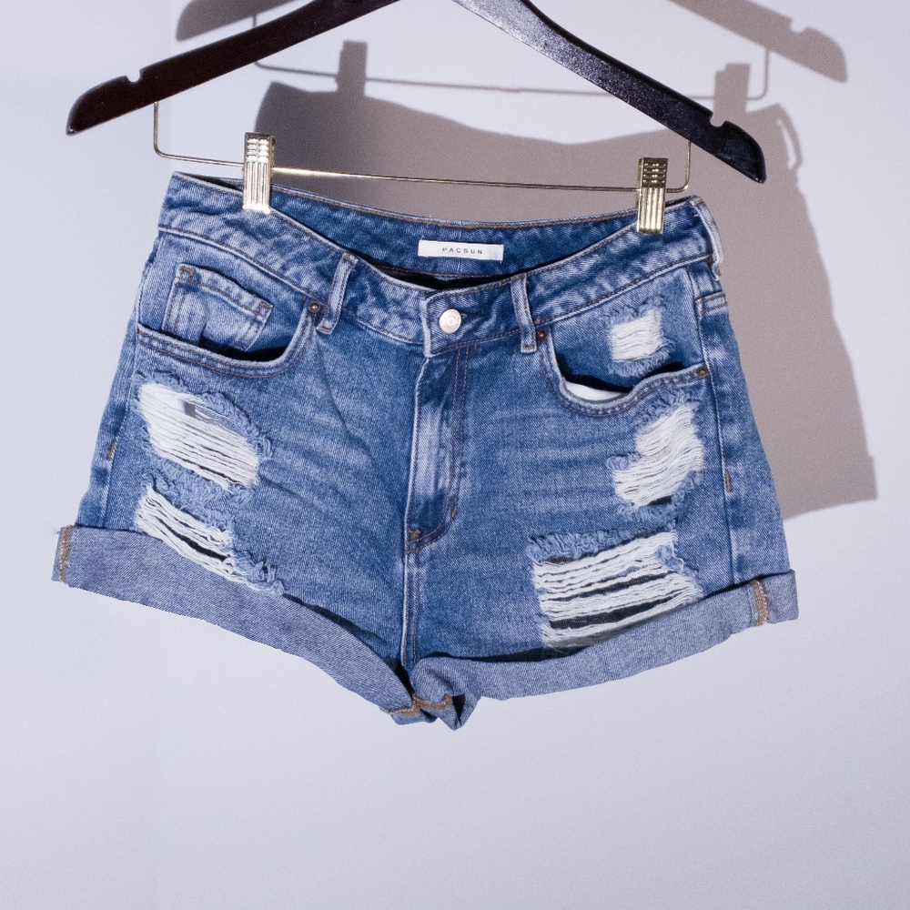 Pacsun Bluebird denim mom shorts